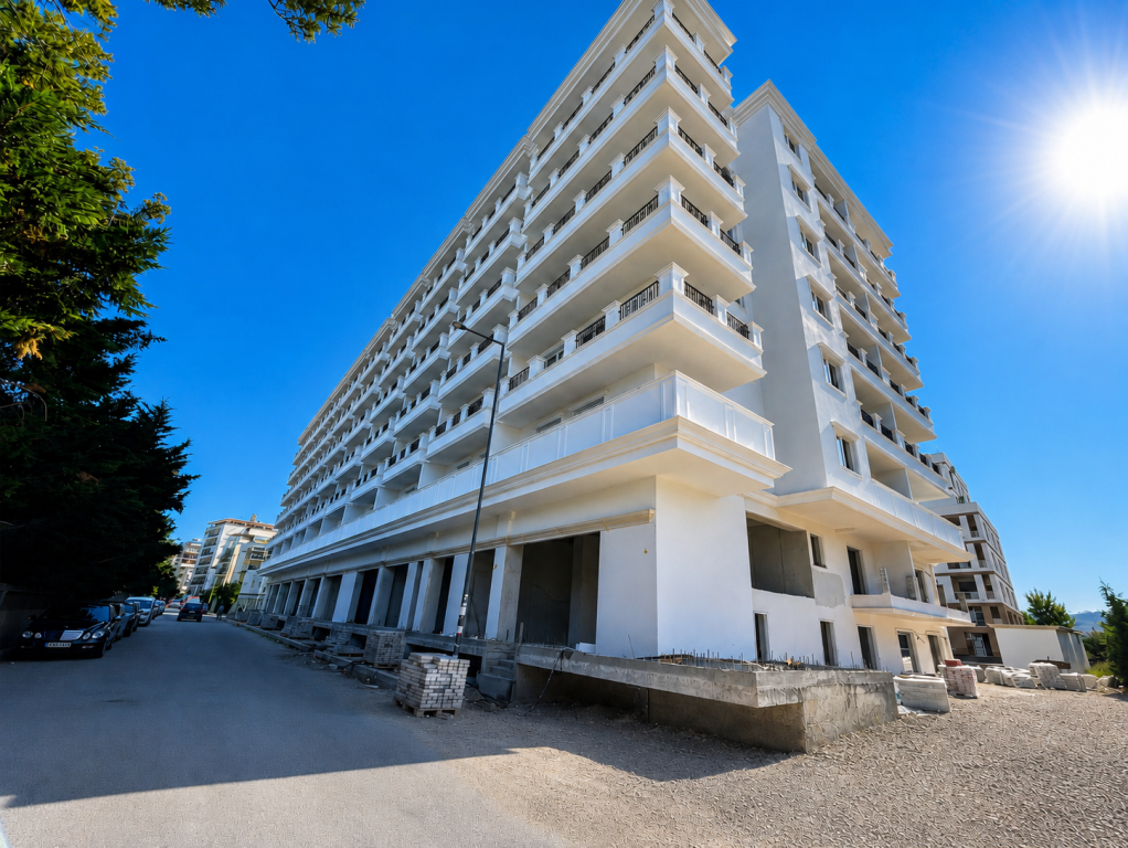 Apartment 1+1 with Sea View for Sale in Golem, Kavajë