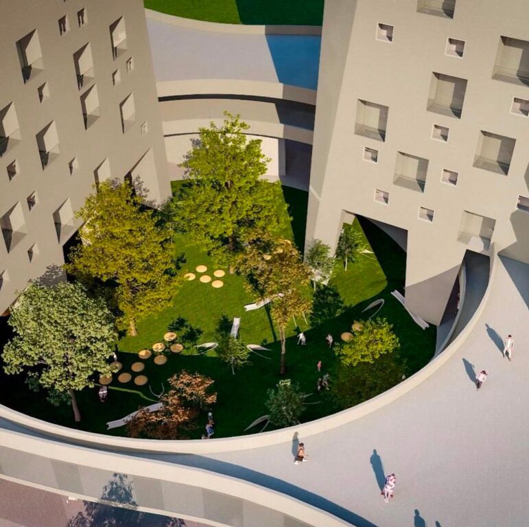 ❌ OKAZION ❌   📣 SHITET Apartament 1+1 📍 Shqiponja Square Building, Prane Ish Sheshit Shqiponja ✨
