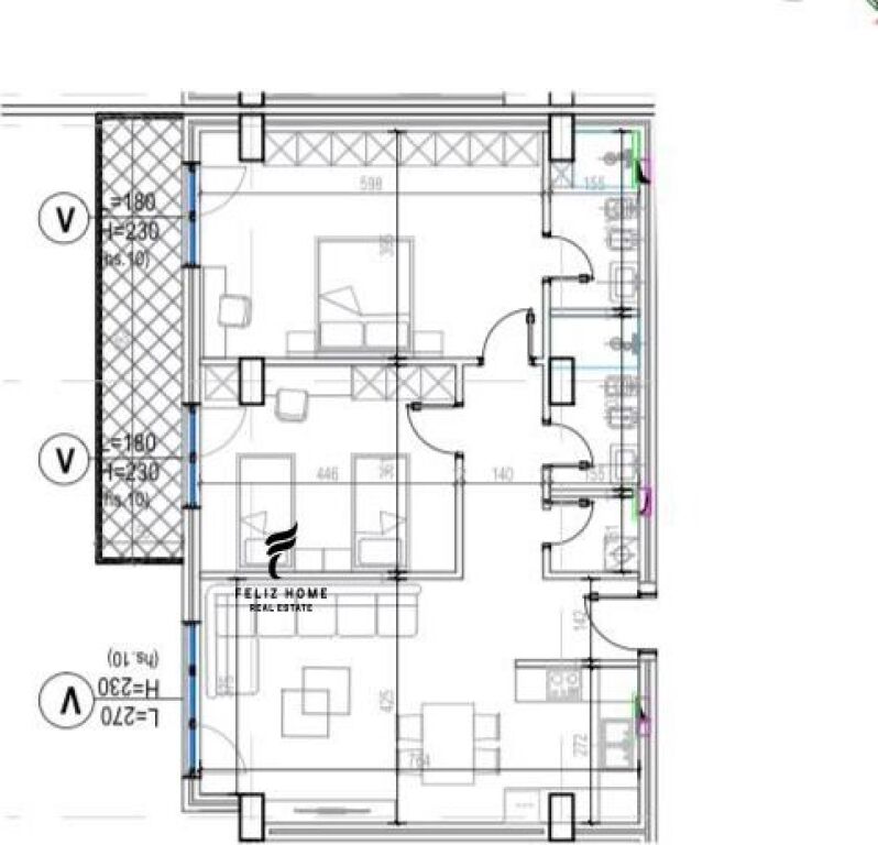 FOR SALE APARTMENT 2+1+2 KODRA E DIELLIT 2 232,000 EURO FH-79165