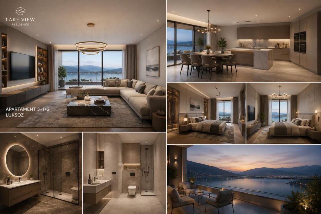 ✨ APARTAMENT LUKSOZ 3+1+2 + 4 POSTE PARKIMI, EKSKLUZIVE NË SHITJE – LAKE VIEW RESIDENCE, TIRANË ✨👑