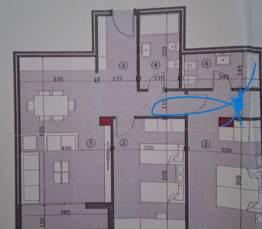 Apartament 2+1 per shitje ne Ali Dem mundesi kreditimi
