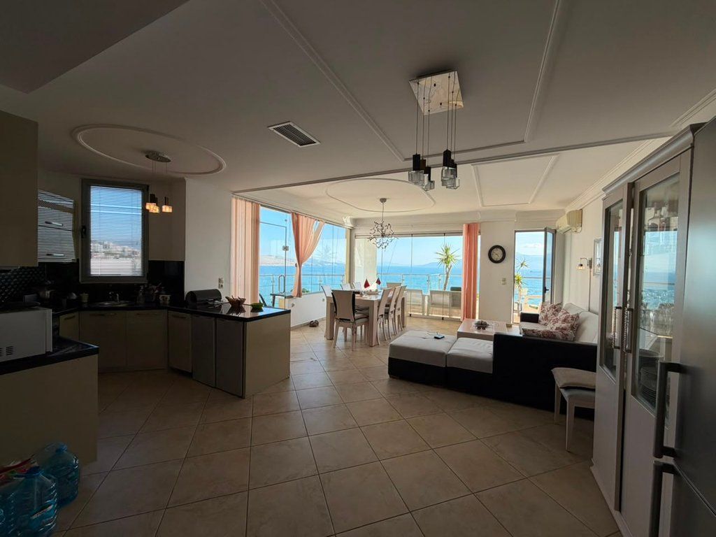 Opportunity! Apartment 3+1+3 for sale with open sea view in Saranda.