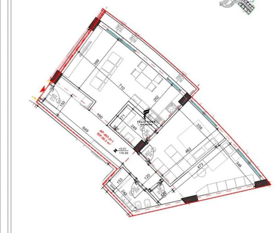 FOR SALE APARTMENT 2+1+2 KODRA E DIELLIT 2 194,600 EURO FH-79270