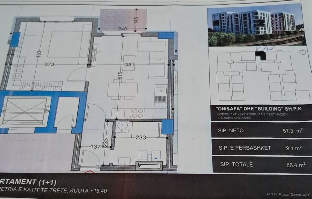 Apartment 1+1 for sale in Paskuqan / Near Belfiore 2