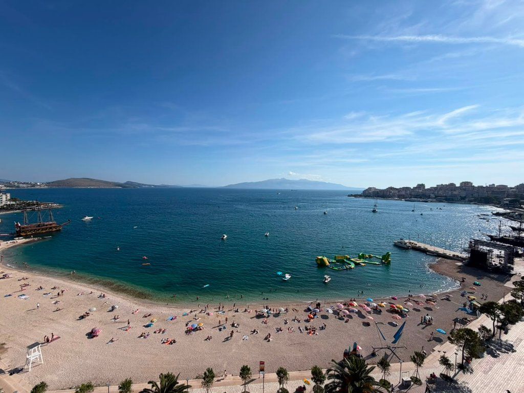 Opportunity! Apartment 3+1+3 for sale with open sea view in Saranda.