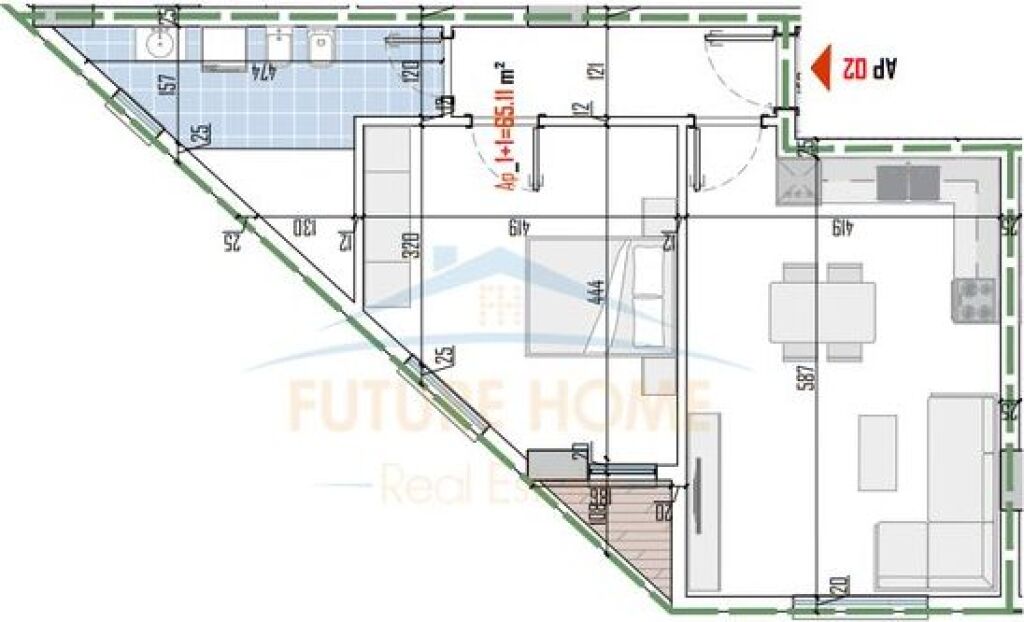 Shitet, Apartament 1+1 (Me Keste), British Residence, Paskuqan.