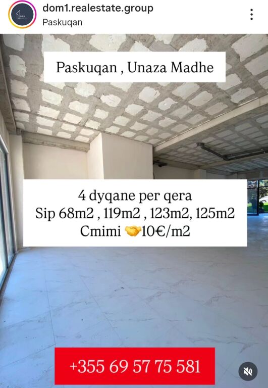 Paskuqan , Negozi in affitto
