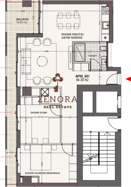 Appartamento moderno 2+1 in vendita – Vlora Marina (G211003VL)