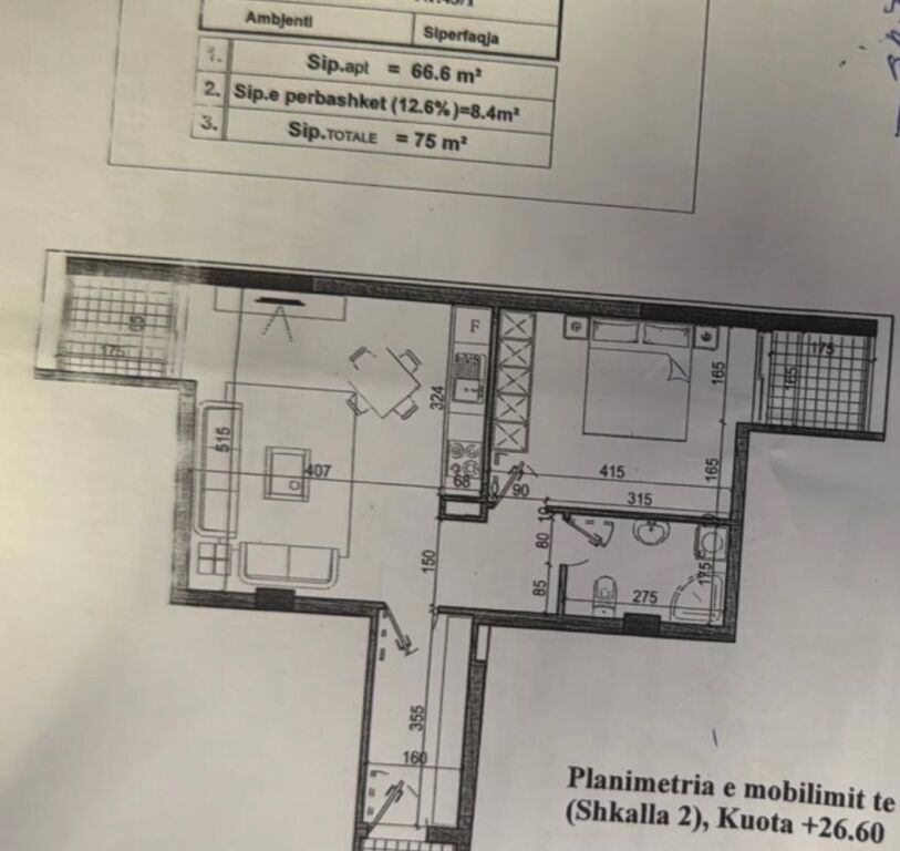 Apartament 1+1 ne shitje te rruga e cipajve Vlore