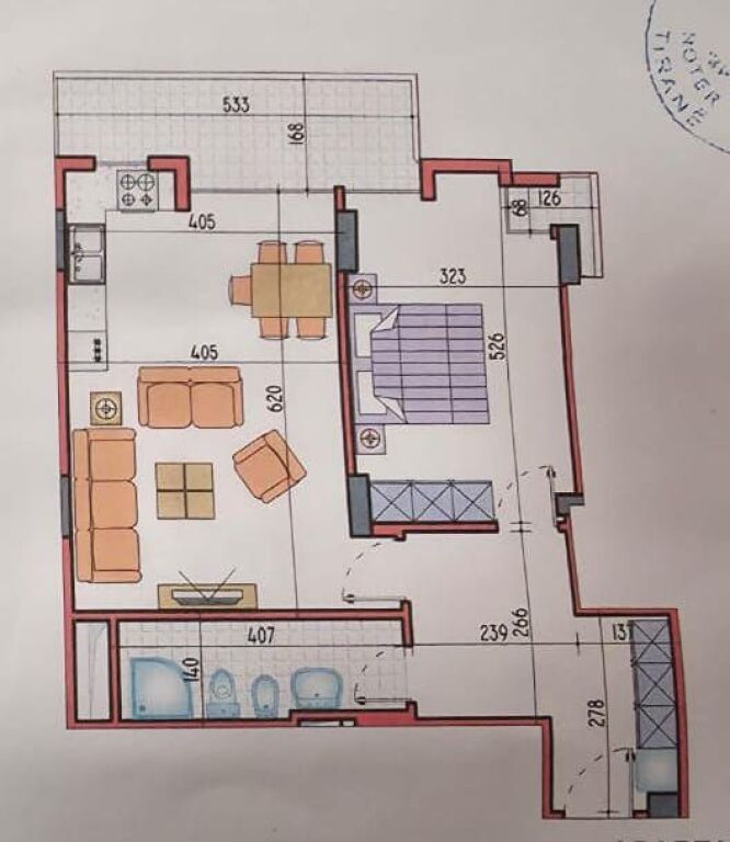 Sale | Apartament 1 + 1 | Ish Tregu Elektrik — Muzeu I Shkencave te Natyres | 2500 €/m²