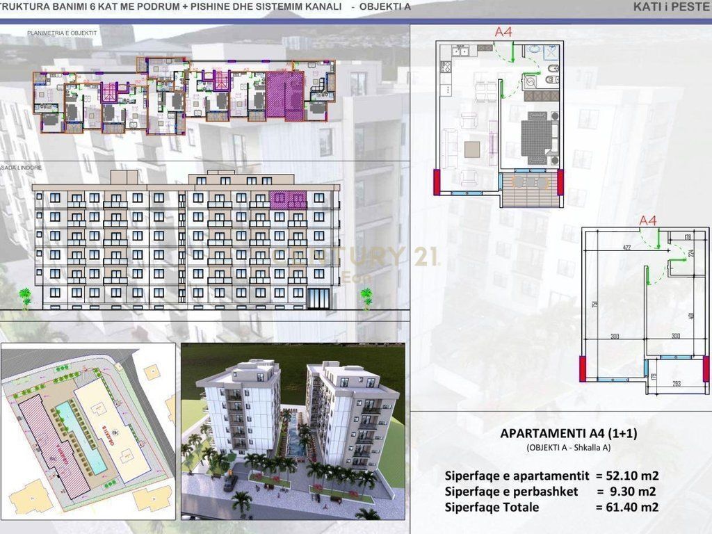 Apartament 1+1 Për Shitje tek Paja Residence me pamje pishine, Mali i Robit !