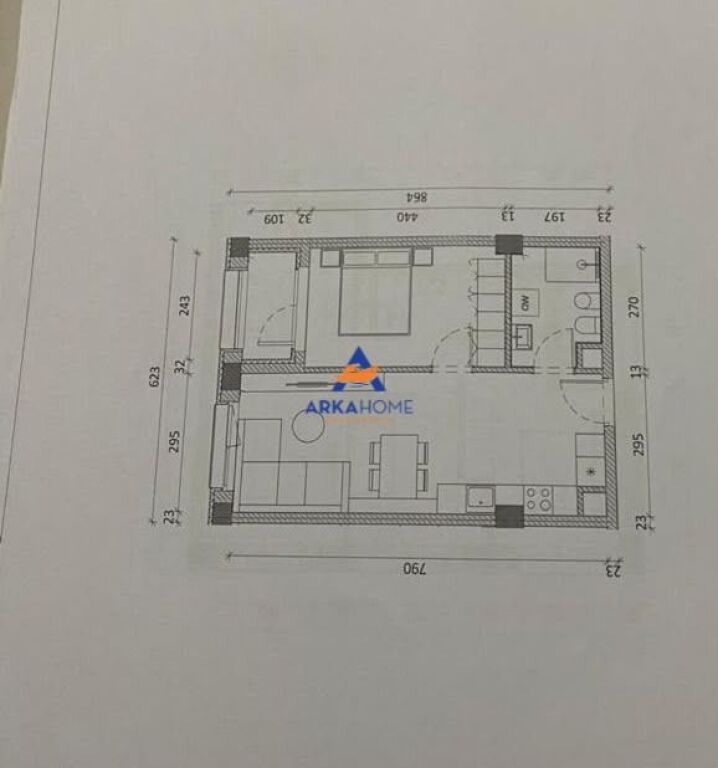 FOR SALE APARTMENT 1+1 "KADIU, ALI DEM" 93200 EURO