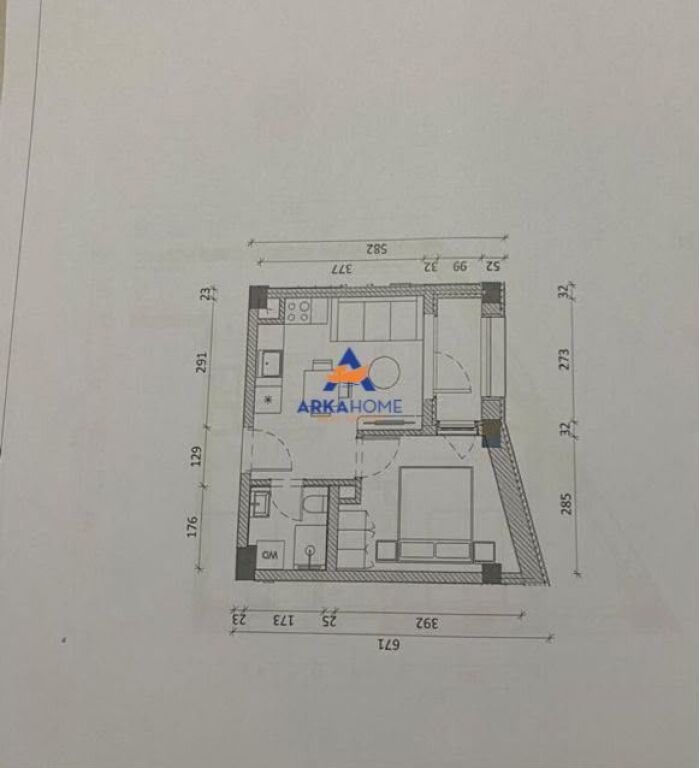 FOR SALE APARTMENT 1+1 "KADIU, ALI DEM" 72000 EURO