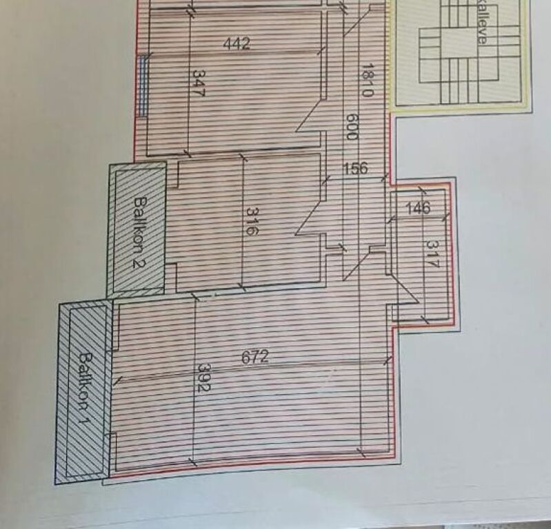 SHITET APARTAMENT 2+1+2 TEK ELEONORA - MARKET ALDI