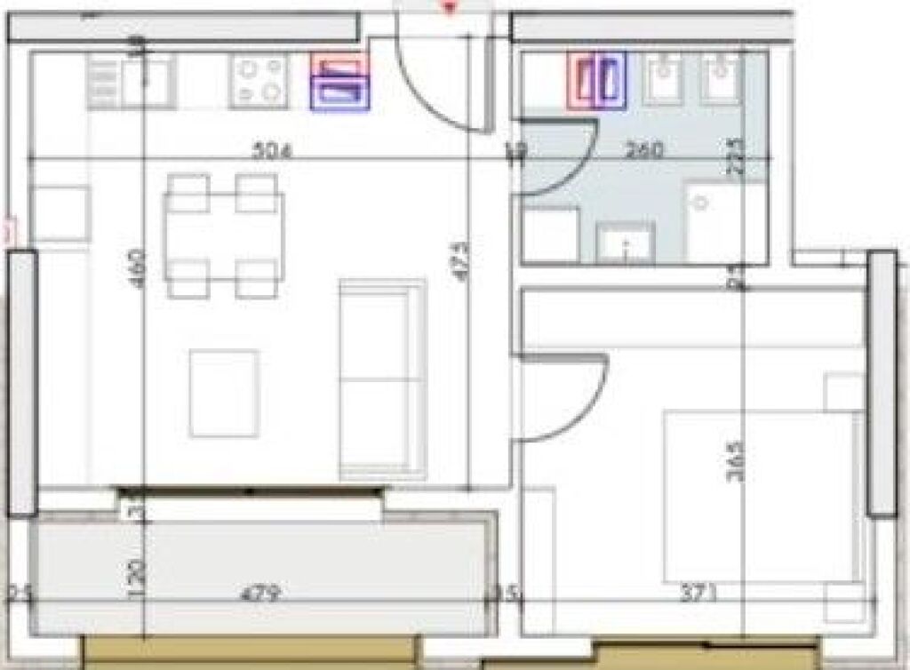 🏢Pazari i Ri, AFA TOWER shitet apartament 1+1, 270,000Euro