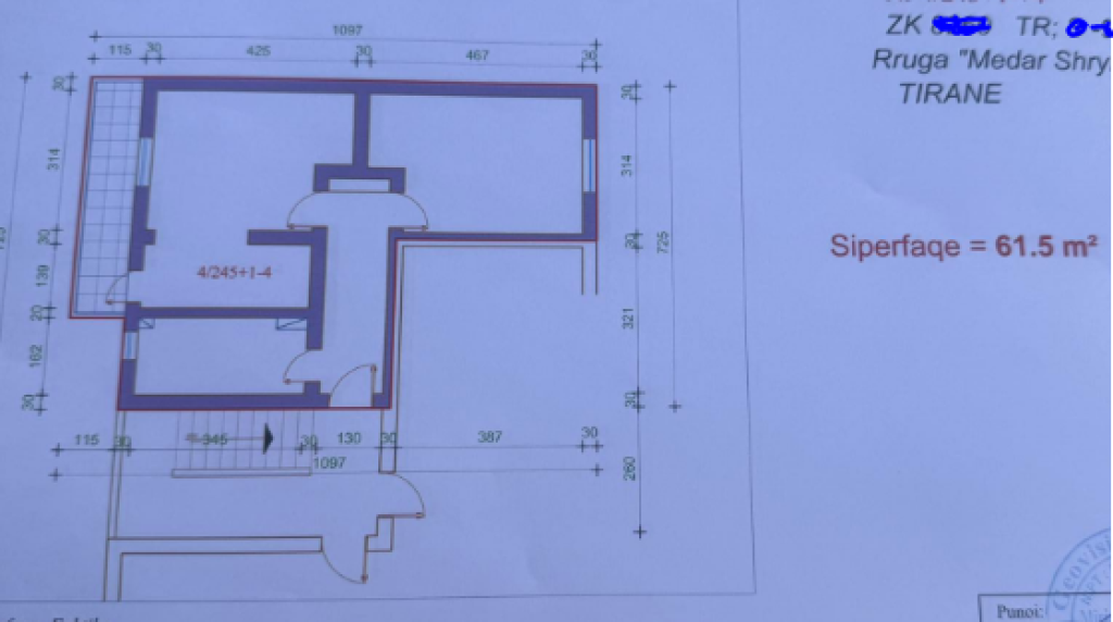 Appartamento 1+1 in Vendita Comune di Parigi Tirana