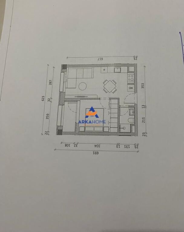 FOR SALE APARTMENT 1+1 "KADIU, ALI DEMI" 79800 EURO