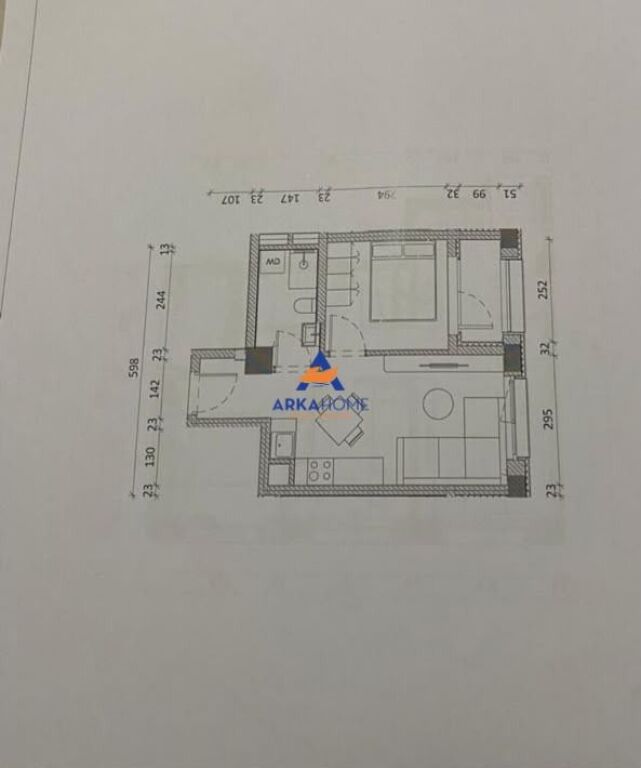 FOR SALE APARTMENT 1+1 "KADIU, ALI DEM" 76800 EURO