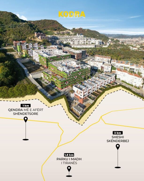 2+1 Apartment for Sale in Kodra e Diellit.