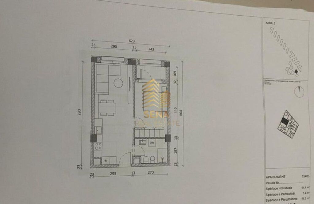 Shitet, Okazion Apartament 1+1+Blk, Ali Demi- Rezidenca Kadiu, 94.700 Euro