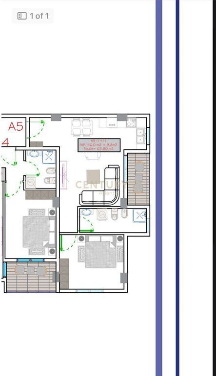 Apartament 1+1 Për Shitje në Mali i Robit.