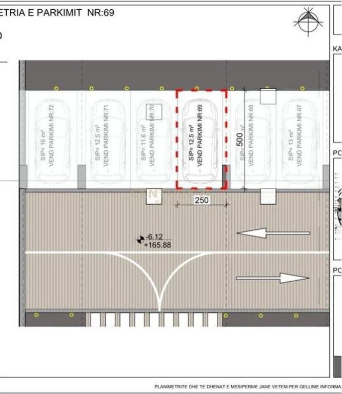 Parking for Sale in Kodra e Diellit 2