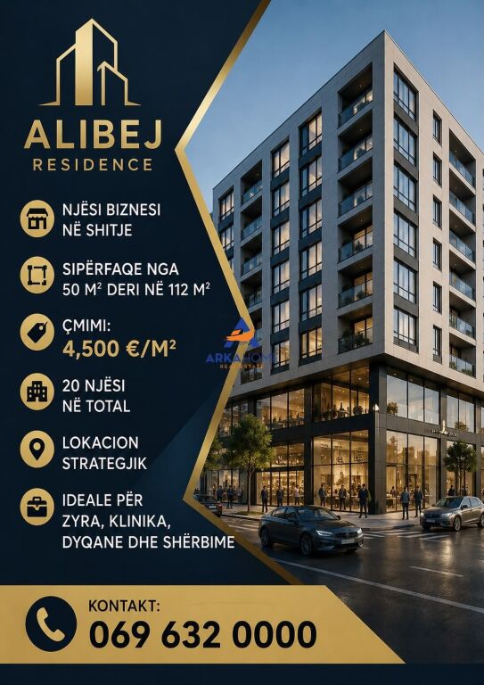 SHITET NJESI BIZNESI NGA 50M2-112M2 "ALIBEJ RESIDENCE – JORDAN MISJA" 4.500 EURO/M2