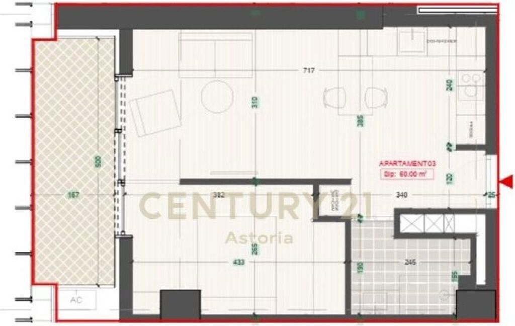 Apartment 1+1 for sale at Pajtoni Residence 113,600 €