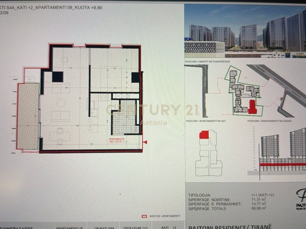 Apartment 1+1 for sale at Pajtoni Center. Payment in installments! 140,000 €