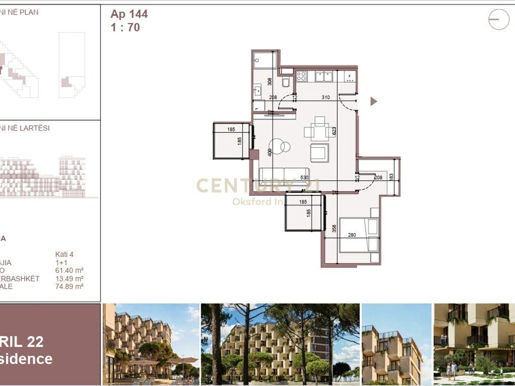 Apartment 1+1 for Sale in AVRIL 22 Residence