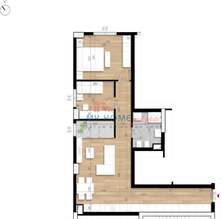 Apartament 2+1 ne Shitje te Garden Residence Turdiu ne Tirane
