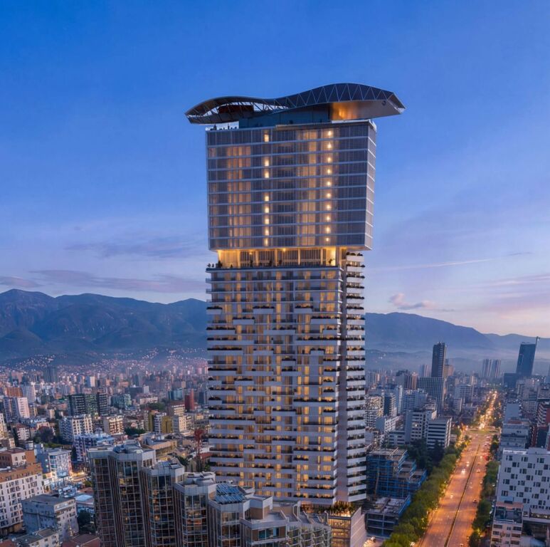 🏙️ Vendesi in vendita 1+1 nel The 44 Tower – Vicino a Zogu i Zi ✨