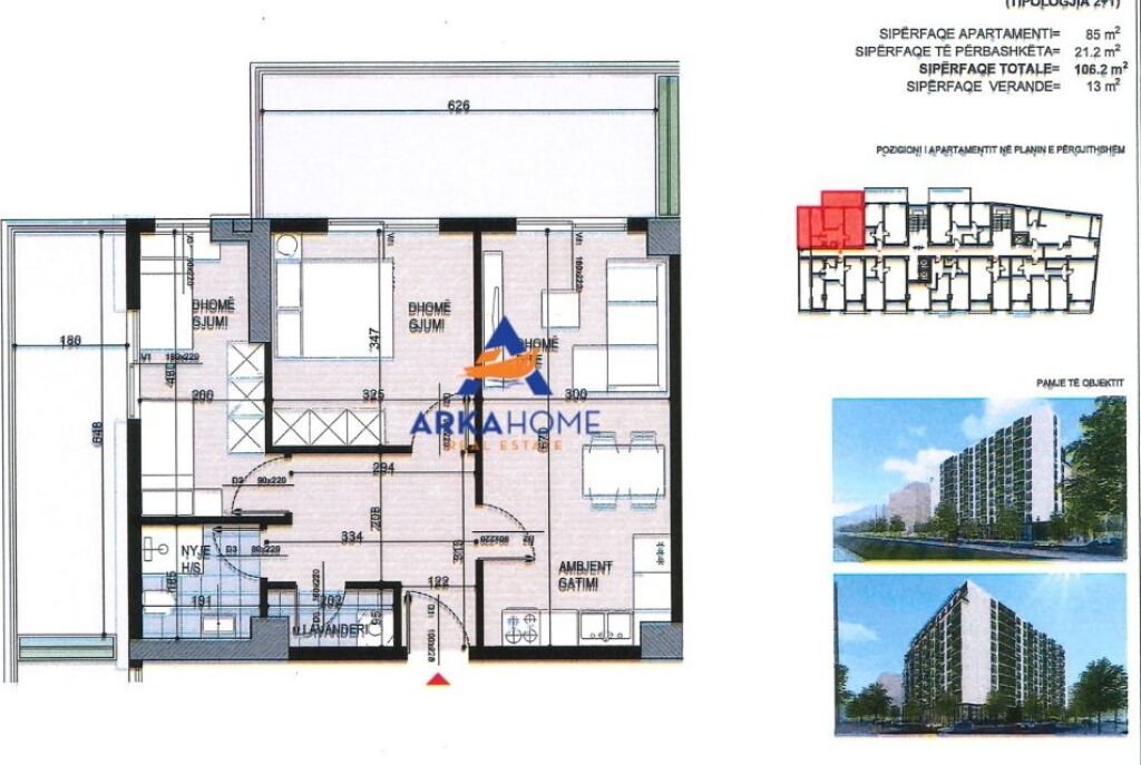 VENDESI APPARTAMENTO 2+1+BALCONE "EX CAMPO DELL'AVIAZIONE" 163.420 EURO