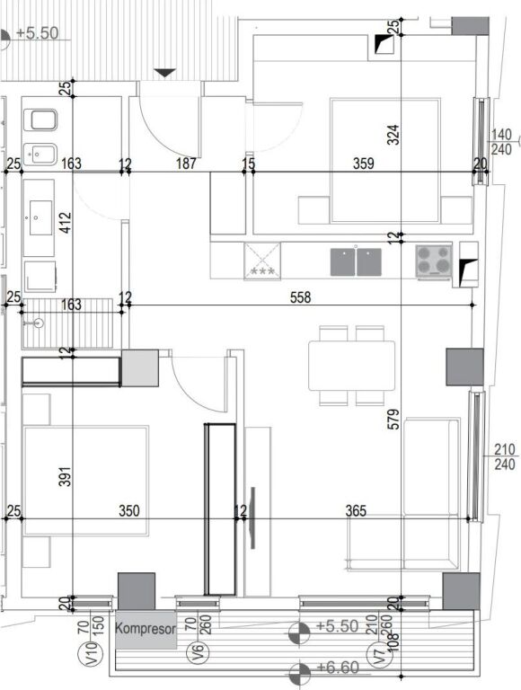 ● UFFICIO DI LUSSO: 89,1 m² – 1° Piano Tecnico (📍KOMUNA E PARISIT – White Cloud Residence) | 3 Ambienti di Lavoro 🌐 | Aria Condizionata CHILLER ✅️ | Prezzo: 120.000 Lek NETTI/Mese 🔥