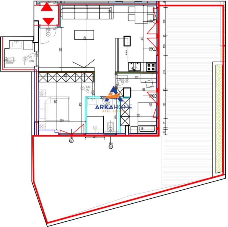 FOR SALE APARTMENT 2+1+BALCONY "KODRA E DIELLIT" 189,602 EURO