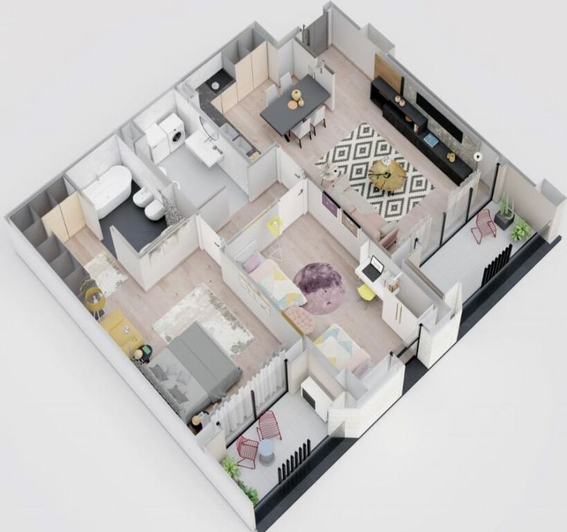 Shitet Ap: ✨️ 2+1+2🚾 1 Ballkon &amp; GARAZHD 🅿️ 📍Riverside Residence - Përball Deliorgjit ( 111m²) 🔥 Kati 5, Çmimi: 222K€ Përfshirë Parkimin 💥