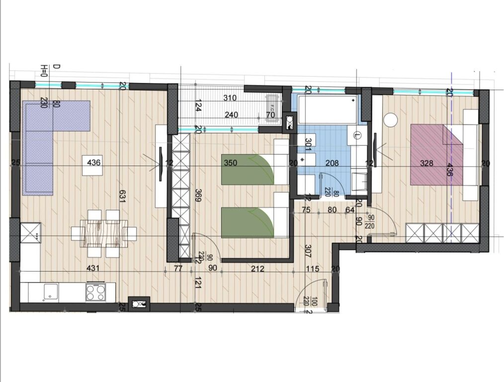2+1 apartment for sale, Dibres Street!