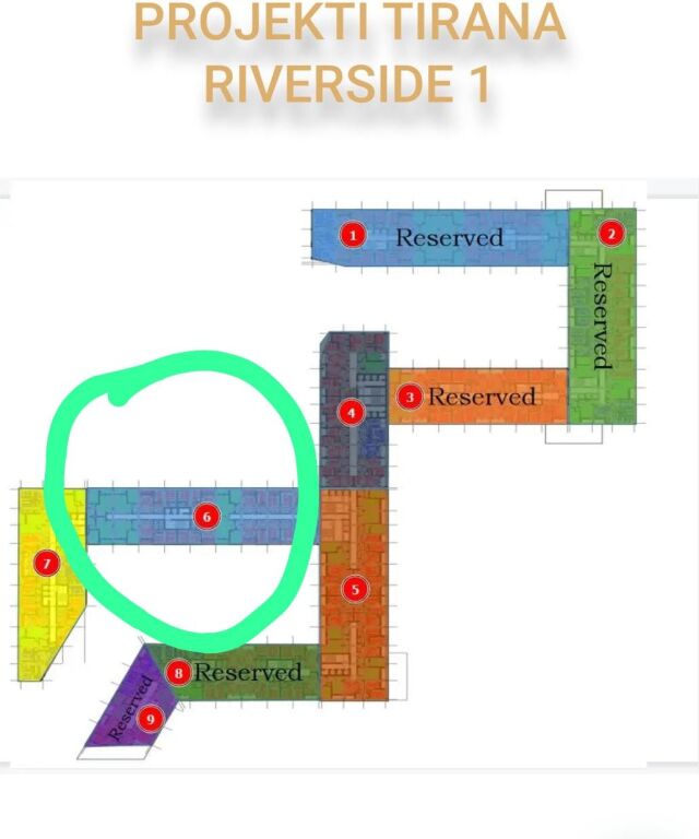 Shitet Ap: ✨️ 2+1+2🚾 1 Ballkon &amp; GARAZHD 🅿️ 📍Riverside Residence - Përball Deliorgjit ( 111m²) 🔥 Kati 5, Çmimi: 222K€ Përfshirë Parkimin 💥
