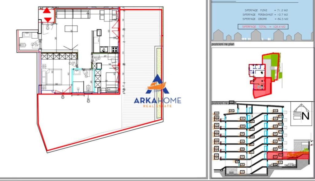 FOR SALE APARTMENT 2+1+BALCONY "KODRA E DIELLIT" 189,602 EURO