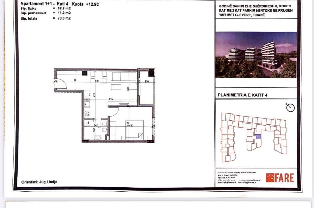 SHITET: 1+1📍Paskuqan (Aluna Complex) - Orientim: Jug🌞 - 84,000€ - Sp.70m² - Kt.4 || 10 minuta larg Qendres se Tiranes🏃🏻‍♂️ - 🔥PAGESE ME KESTE🔥