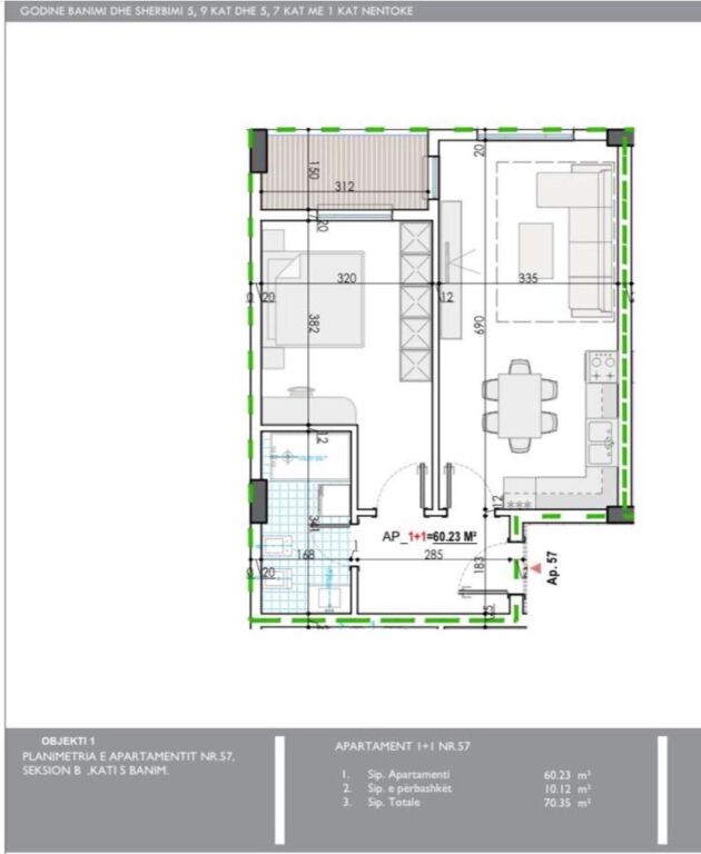 Vendita | Apartament 1 + 1 | Kamëz | 65000 €