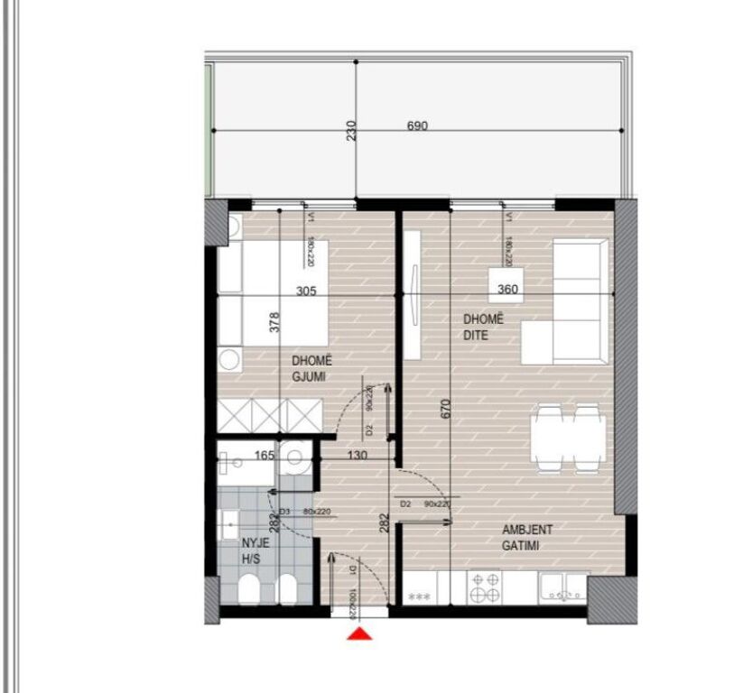🏡 Apartment 1+1 for sale near Fusha e Aviacionit