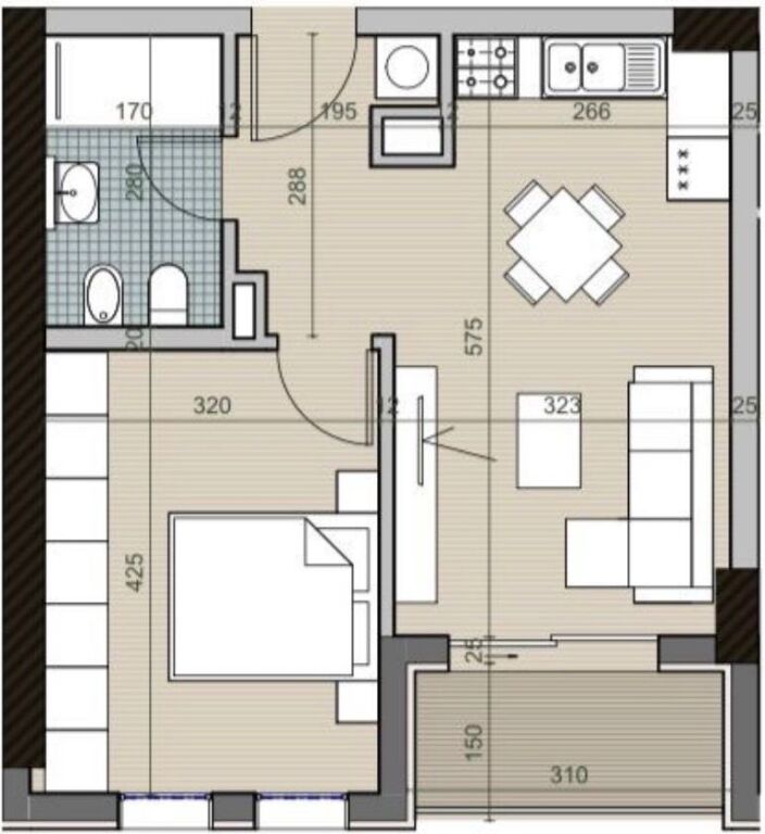 Apartment 1+1 for sale at Univers City