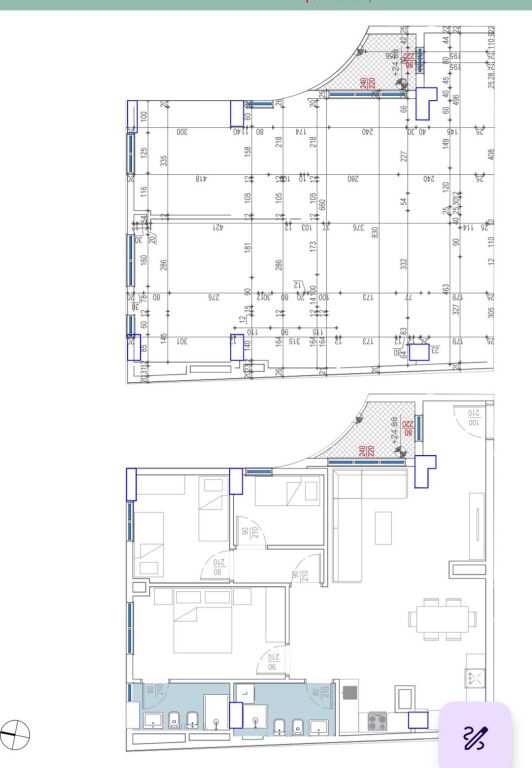For Sale: ✨️ 3+1+2🚾 with 1 Balcony 📍(Zogu i Zi – Trius Residence) Area: 125.2 m² 🔥 7th Floor, Price: €313K ✅️ Ultra View