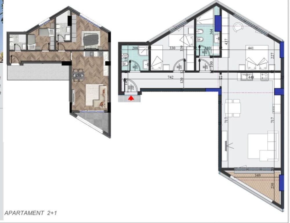 Apartment 2+1+2 for Sale