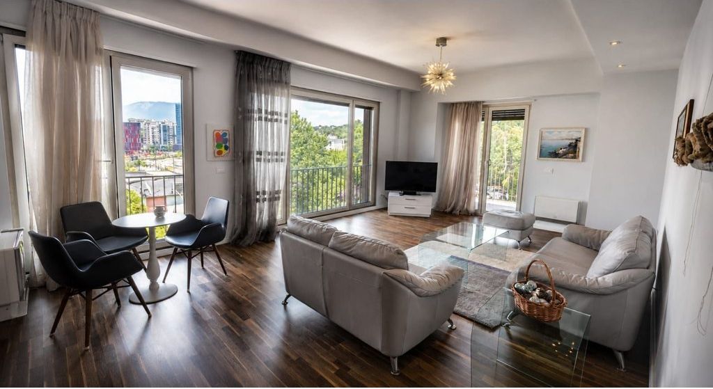 GARDA E REPUBLIKËS – APARTAMENT PREMIUM 2+1+2 ME VERANDË DHE POST PARKIMI PËR QIRA!