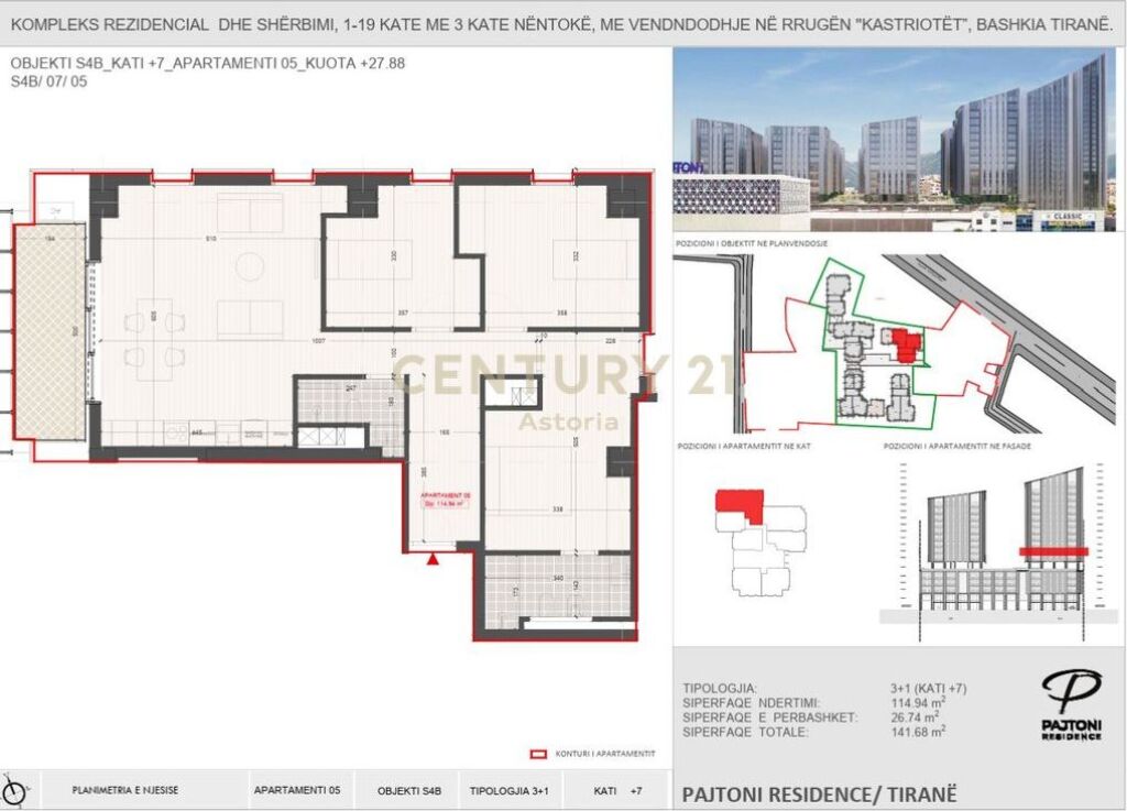 Appartamento 3+1+2 in Vendita a Pajtoni Residence