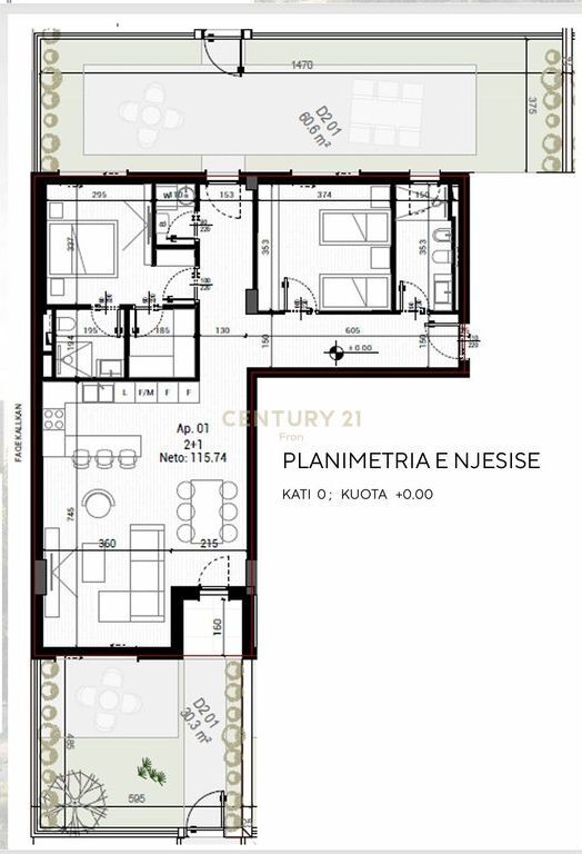 Apartament 2+1 për shitje në Park Houses Residence, Tiranë