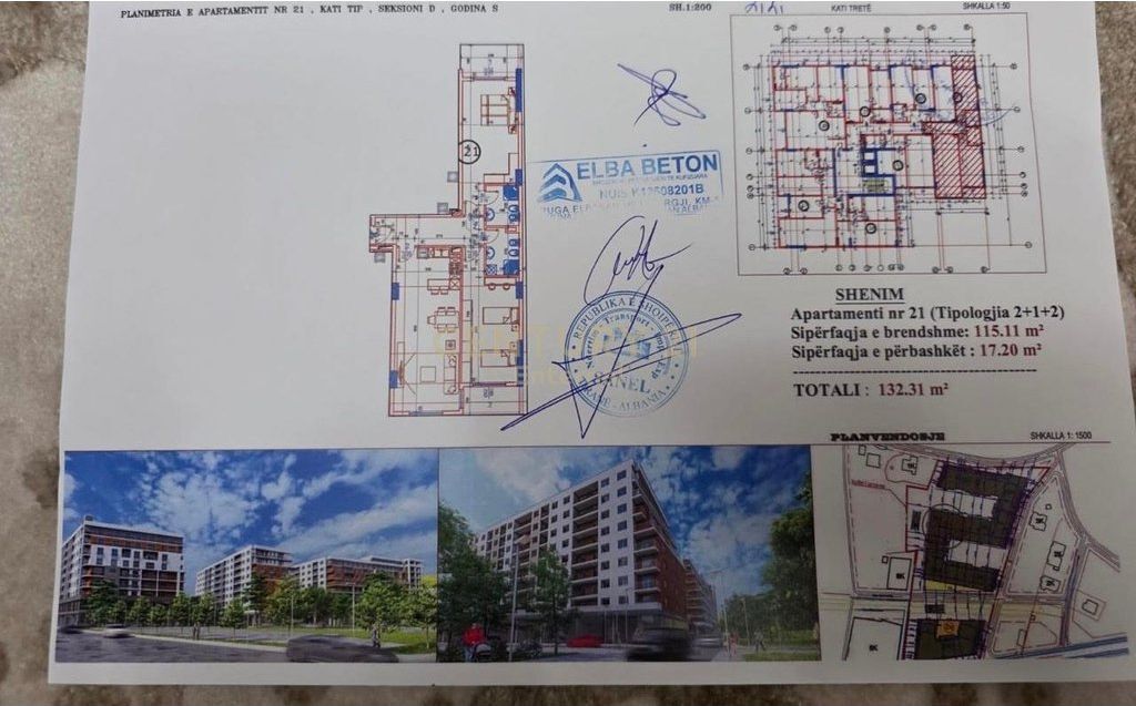 Paskuqan - Shitet 2+1+2 132.31m2 Tek Kompleksi Space City Prane Rrethit Te Paskuqanit 167,000 €