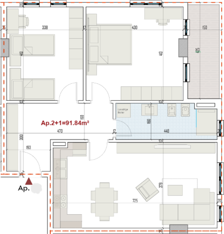 Shitet Apartament 2+1